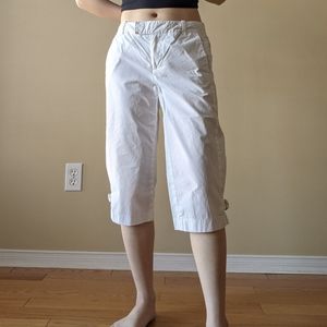 y2k white cargo capris shorts